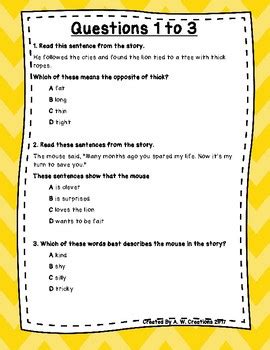 3rd Grade Language Arts Test Prep Set 9 By A W Creations TPT