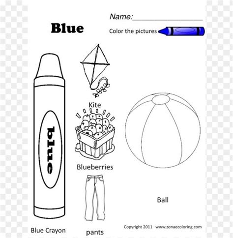 Things That Are Blue Coloring Pages