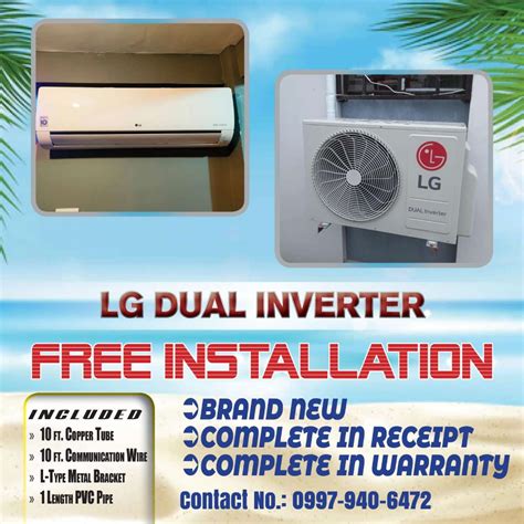 Free Installation (LG DUAL INVERTER SPLIT TYPE), TV & Home Appliances ...