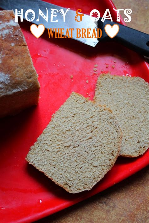 100% Whole Wheat Oats Bread Recipe / Honey & Oats Wheat Bread Recipe ...