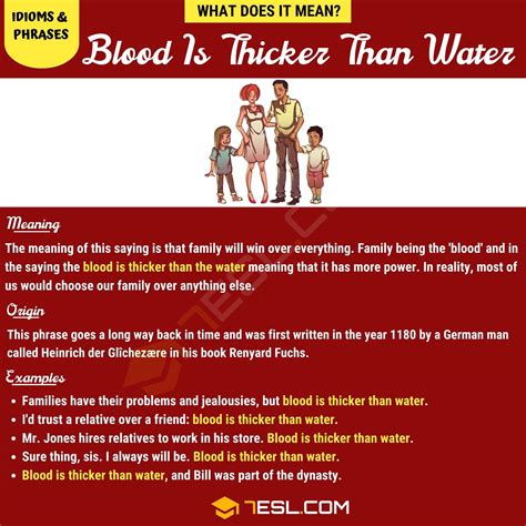 Blood Is Thicker Than Water Meaning Origin And Examples Esl