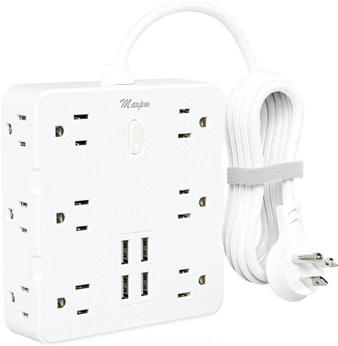 Amazon Power Strip Surge Protector Maxpw Ft Flat Plug