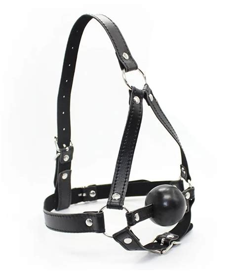 Slave Silicone Open Mouth Gag Leather Belt Ball Gag Bdsm Bondage Sex