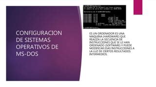 Operación de sistema operativo monousuario PPT