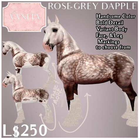 Second Life Marketplace - TEEGLEPET SKIN: ROSE-GREY DAPPLE