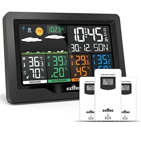 Weather Stations Wireless Indoor Outdoor with Multiple Sensors, SZFZMZ ...