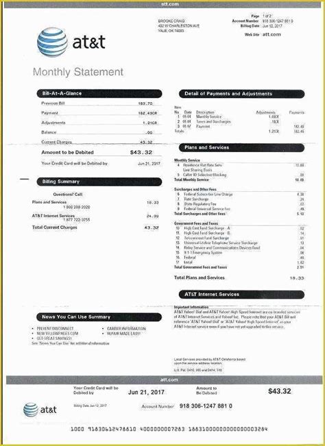 Utility Bill Template Pdf Editable