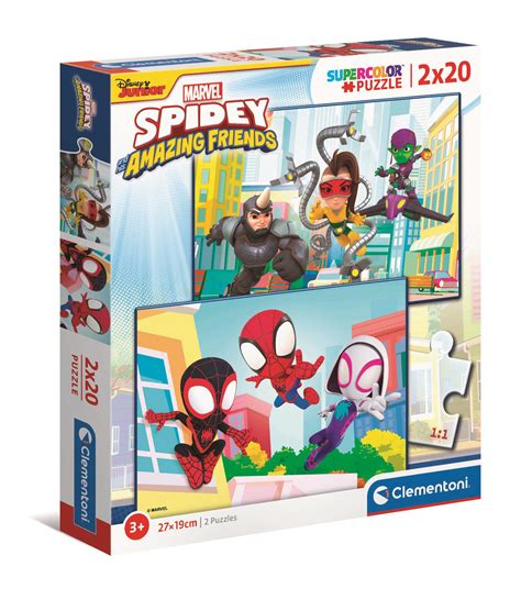 Spidey And His Amazing Friends 2x20 Piezas Supercolor Puzzle