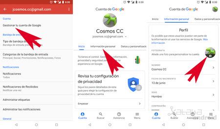 Cómo cambiar la foto de perfil y de fondo del menú de las aplicaciones