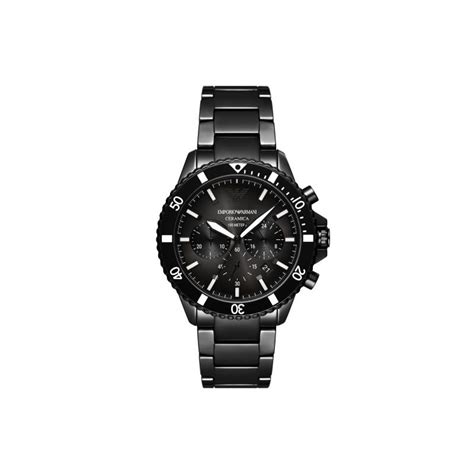 Reloj Emporio Armani Diver Hombre Negro Cron Grafo Ar