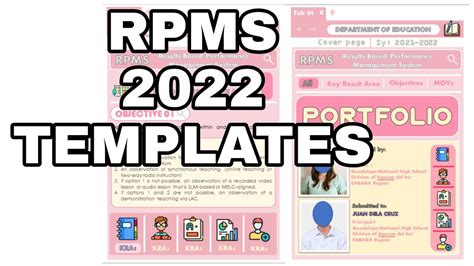 RPMS 2022 Portfolio Templates With Annotations BFAM YouTube