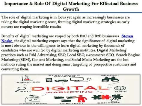 Ppt Importance And Role Of Digital Marketing For Effectual Business Growth Powerpoint