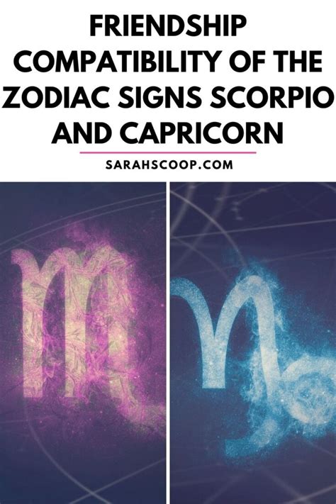 Friendship Compatibility of The Zodiac Signs Scorpio and Capricorn ...