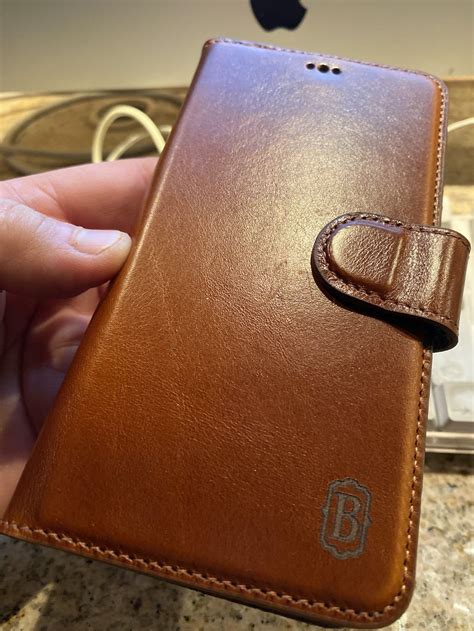 Burnished Brown Leather Magnetic Wallet Case For Iphone 11 Models