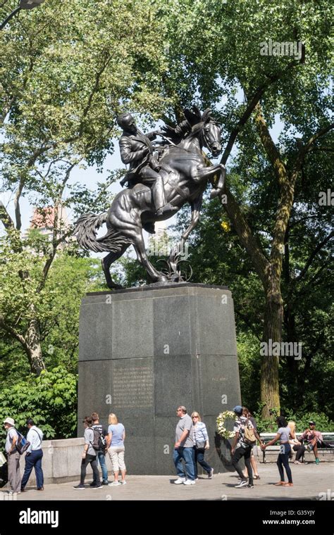 Jose Marti Statue In Central Park Nyc Stock Photo Alamy