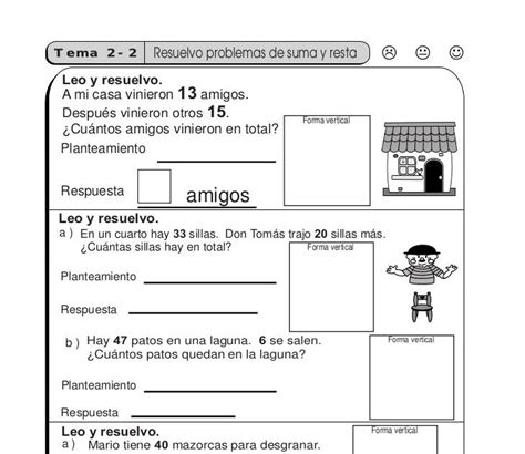 Problemas De Adicion Y Sustraccion Para Niños De Tercer Grado Niños