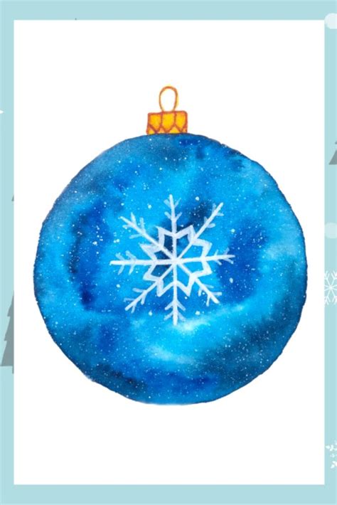 Christmas Watercolor Bauble Step By Step Painting Tutorial