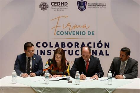 FIRMAN FECCED Y CEDH CONVENIO DE COLABORACIÓN INSTITUCIONAL Fiscalía