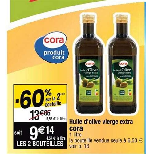 Promo Huile D Olive Vierge Extra Cora Chez Cora Icatalogue Fr