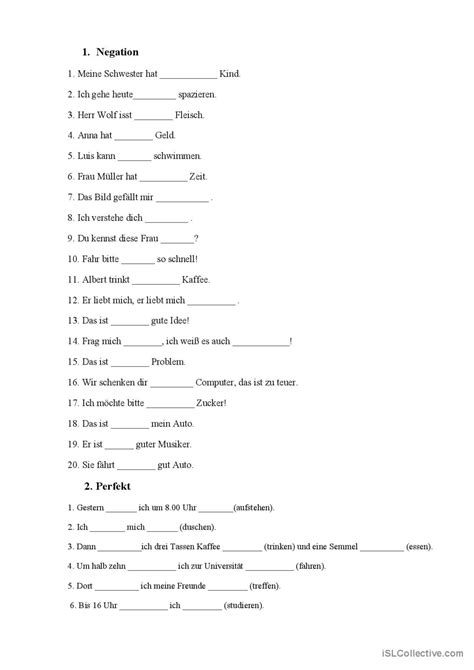 Test Niveau A2 Zusammenfassung Deutsch DAF Arbeitsblätter pdf doc