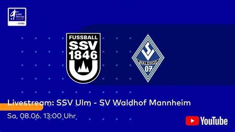 LIVE SSV Ulm SV Waldhof Mannheim EnBW Oberliga B Junioren YouTube