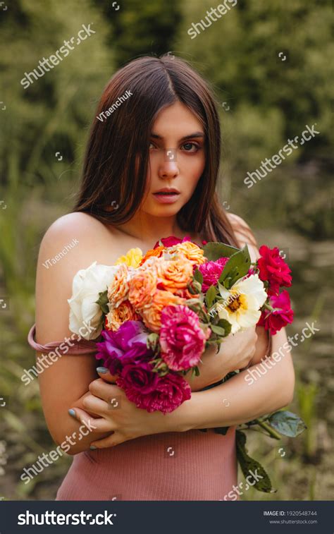 Brunette Girl Long Hair Nude Bodysuit Stock Photo 1920548744 Shutterstock