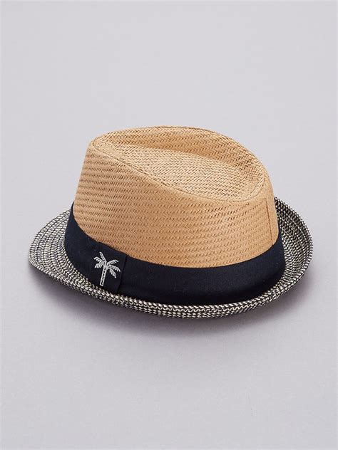 Chapeau Borsalino Bicolore Bleu Kiabi