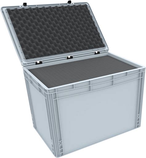 ED 64 42 HG Eurobehälter Euro Box mit Scharnierdeckel 600 x 400 x 435