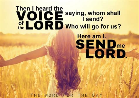 The Word For The Day • Then I Heard The Voice Of The Lord Saying “whom