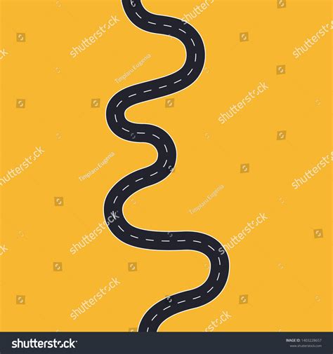 Winding Road Vector Illustration Isolated Transportation Stock Vector (Royalty Free) 1403228657 ...