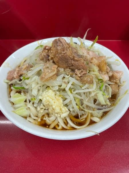 『小ラーメン 生たまご ニンニク少しアブラ』ラーメン二郎 越谷店のレビュー ラーメンデータベース