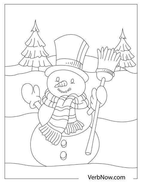 Snowmen Coloring Pages Children