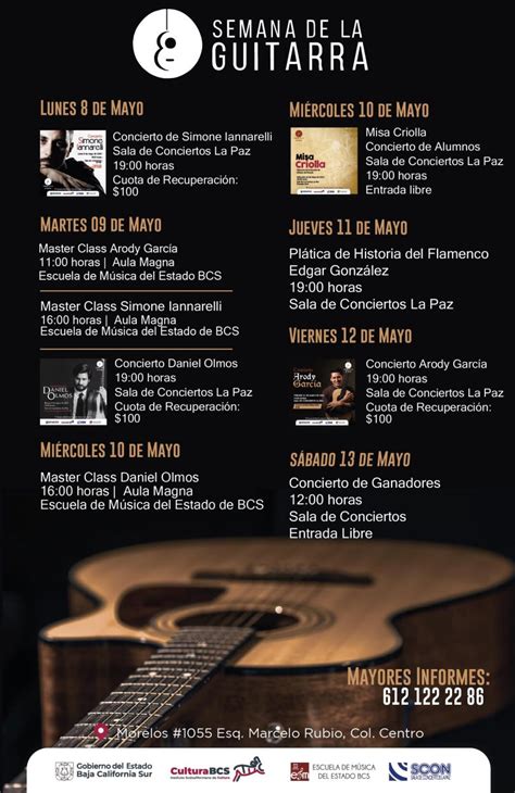 FESTIVAL DE GUITARRA EN ESCUELA DE MÚSICA Y SCON Gobierno de Baja