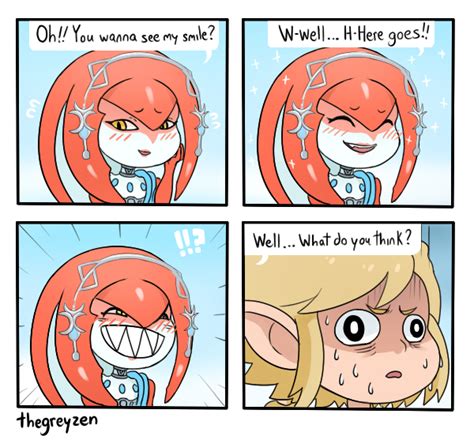 Cute Zora By Thegreyzen The Legend Of Zelda Breath Of The Wild Know Your Meme