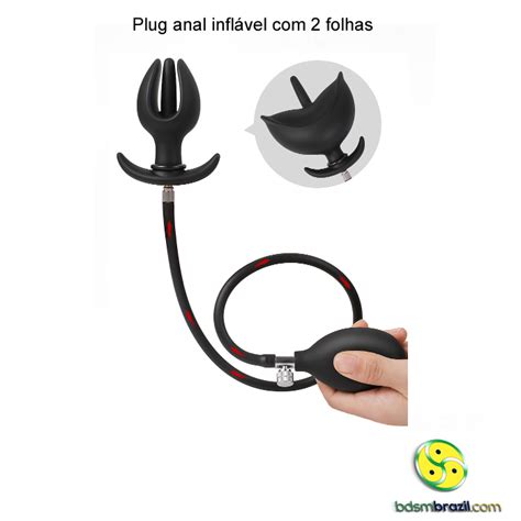 Plug anal inflável 2 folhas Sexshop Goiânia