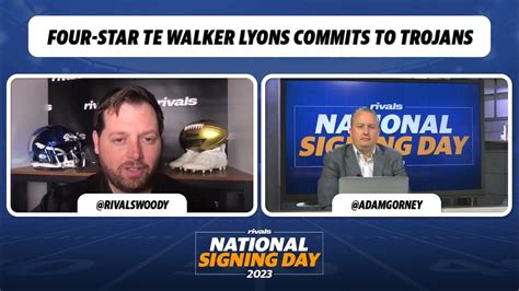 Four Star Te Walker Lyons Picks Usc Youtube