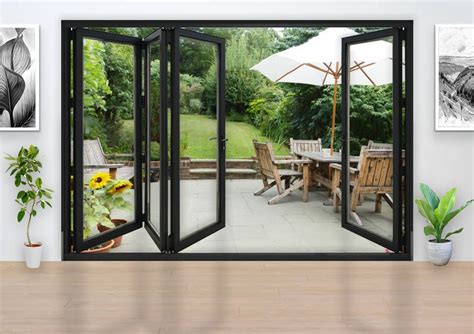 Aluminium Bifold Door Part Q Compliant Mm Anthracite Grey