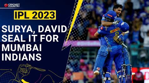 MI Vs RR IPL 2023 Tim David Powers Mumbai Indians To 6 Wicket Win