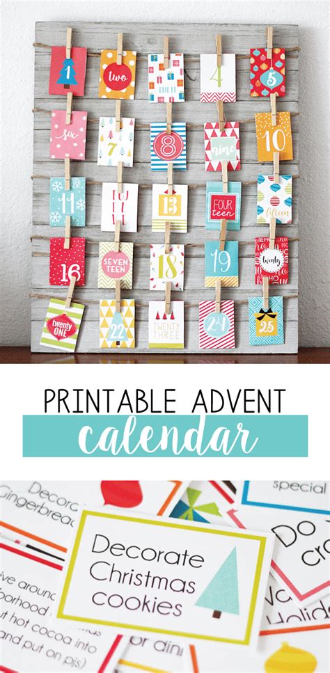 Free printable advent calendar with loads of fun activities – Artofit