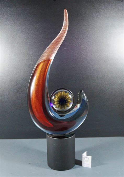 Murano Glass Abstract Sculpture Alberto Donà Master Murano Art Glass Made Murano Glass