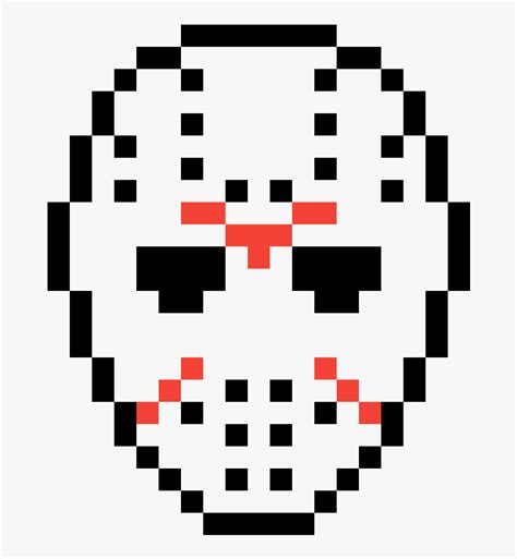 Jason Mask Pixel Art Jason Voorhees Pixel Art Hd Png Download