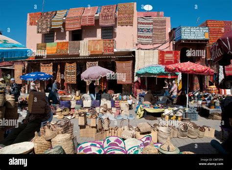 Marrakech Market Souk At Rahba Qedima In Medina District Marrakech