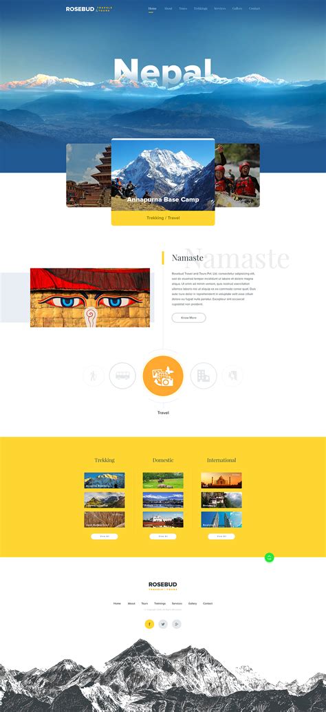 Nepal Travel & Tourism Website on Behance