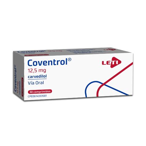 Coventrol Carvedilol 6 25Mg X 10 Comprimidos Leti Farmadon La