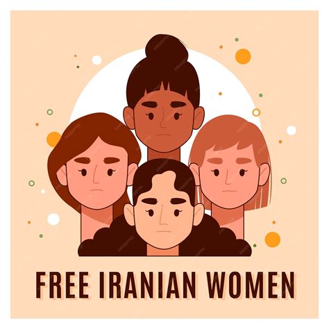 Ilustración De Protesta De Mujeres Iraníes Planas Dibujadas A Mano Vector Gratis