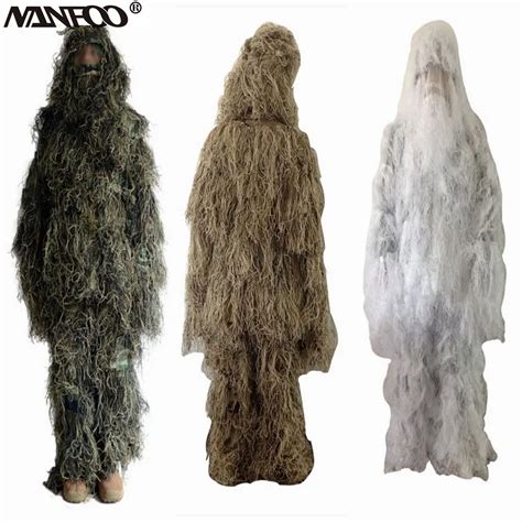 3 Colors Available Jungle Camo Hunting Ghillie Suit Adult Hunting ...