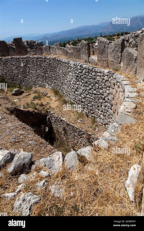 Grave Circle At Mycenae Greece Stock Photo Alamy