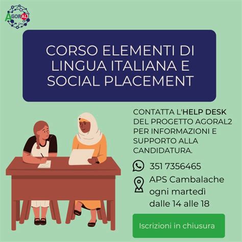 Corso Elementi Di Lingua Italiana E Social Placement AgorAL