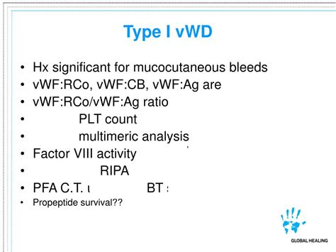 Ppt Von Willebrands Disease Powerpoint Presentation Free Download Id1061229