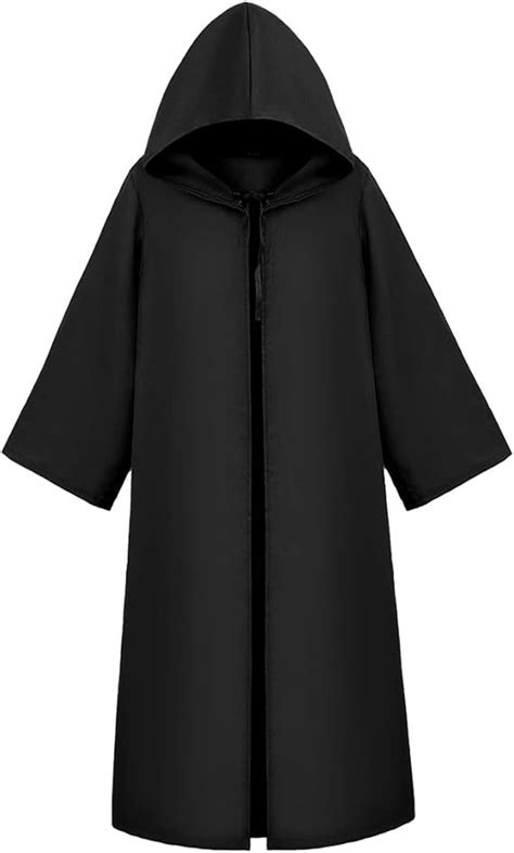 Probeauty Medieval Men Tunic Hooded Robe Cloak Knight Fancy